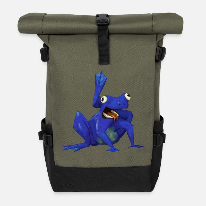 Yogi-Frosch - Rolltop Rucksack - Olive/Schwarz