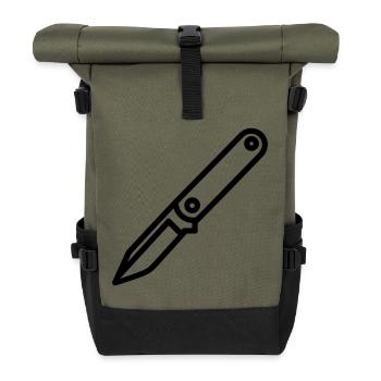 Messer - Rolltop Rucksack - Olive/Schwarz - Vorne