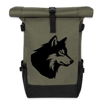 Wolf - Rolltop Rucksack - Olive/Schwarz - Vorne