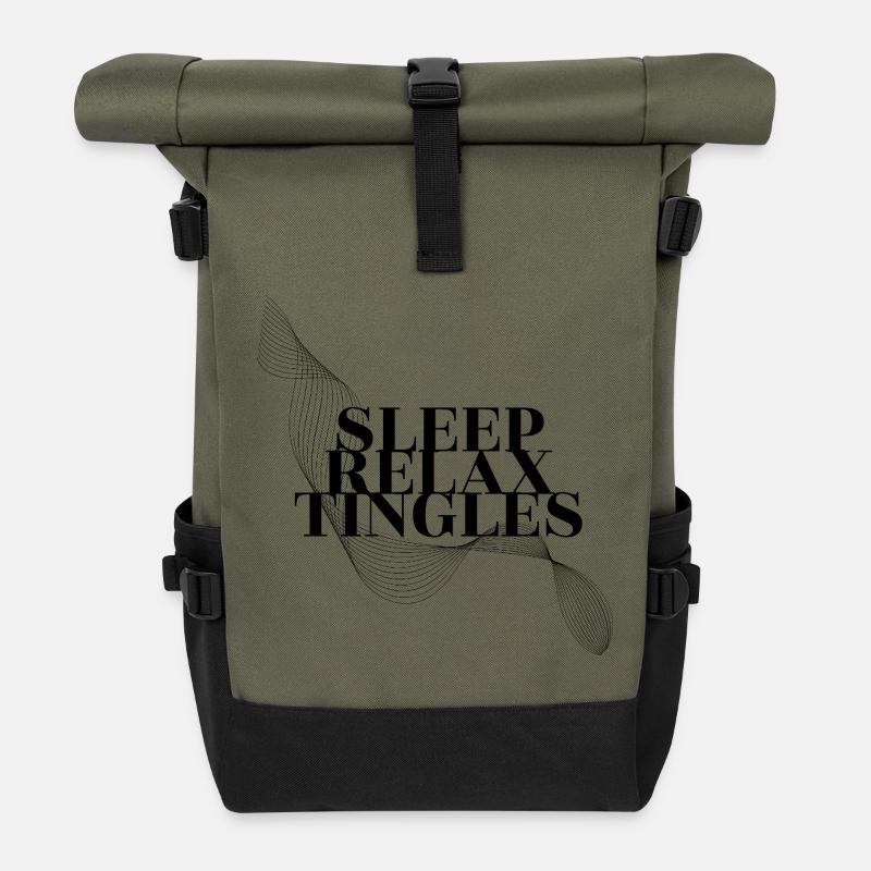 ASMR Flow: Sleep, Relax, Tingles - Rolltop Rucksack - Olive/Schwarz