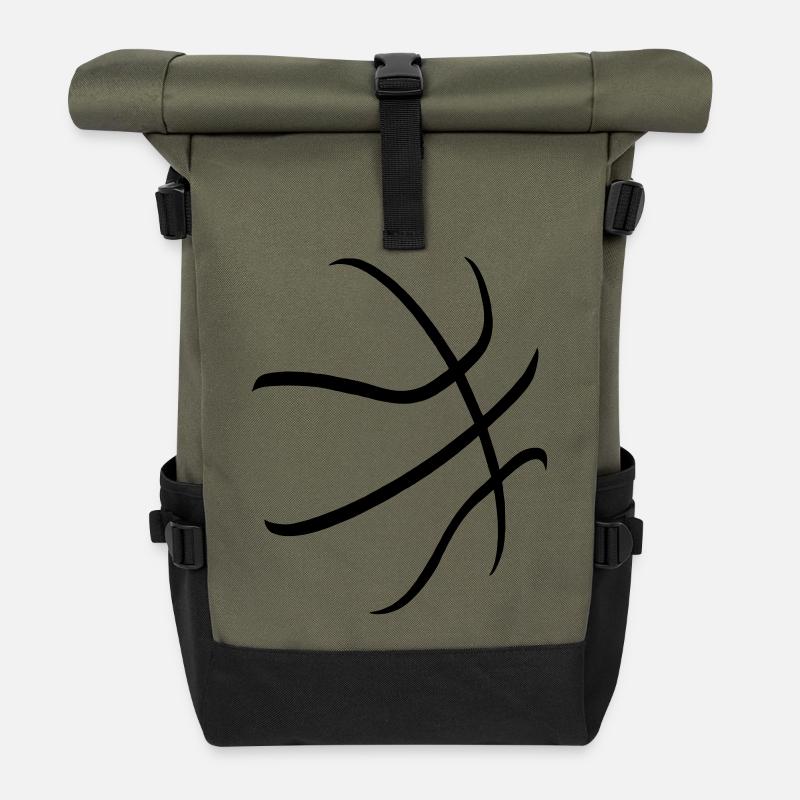 basketball - Rolltop Rucksack - Olive/Schwarz
