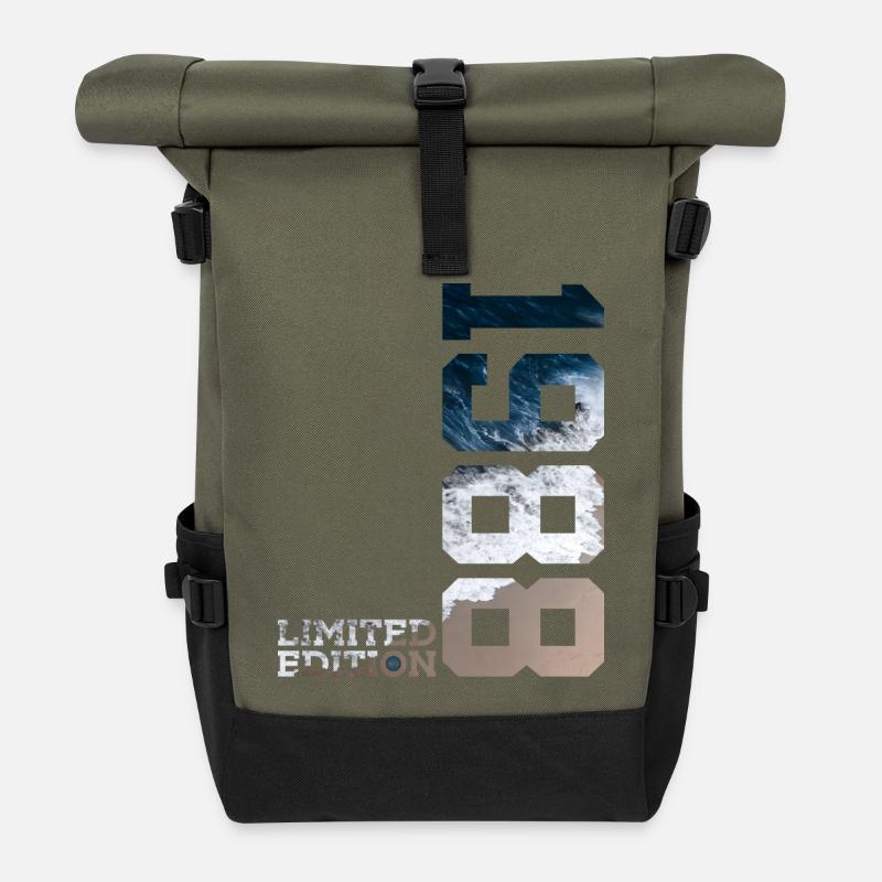 38. GEBURTSTAG LIMITED EDITION 1988 - Rolltop Rucksack - Olive/Schwarz