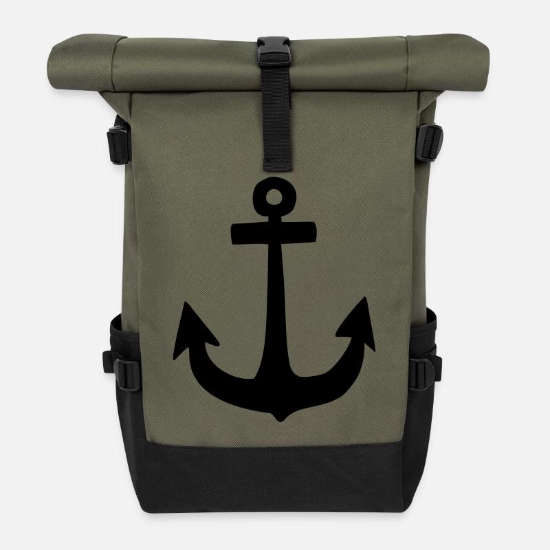 Anker - Rolltop Rucksack - Olive/Schwarz