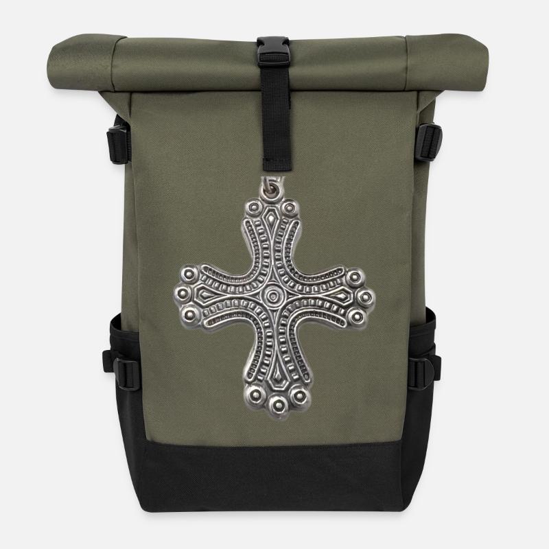 Kalevala Silberkreuz - Rolltop Rucksack - Olive/Schwarz