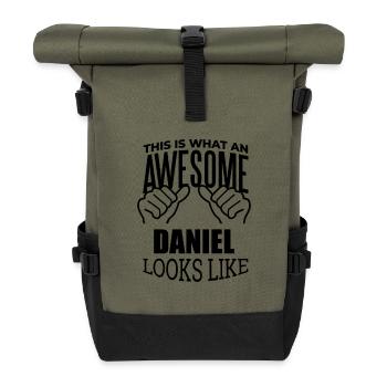 Daniel - Rolltop Rucksack - Olive/Schwarz - Vorne