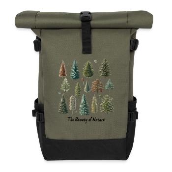 The Beauty of Nature Trees and Fruits in the Old - Roll Top Backpack - olive/black - Front
