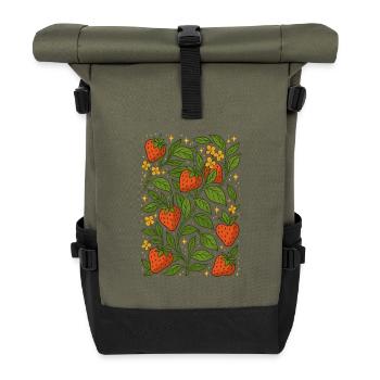 Fraise Amour Été - Sac à dos roll top - olive/noir - Devant