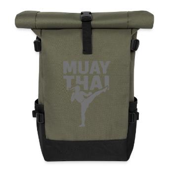 Combattant de Muay Thai - Sac à dos roll top - olive/noir - Devant