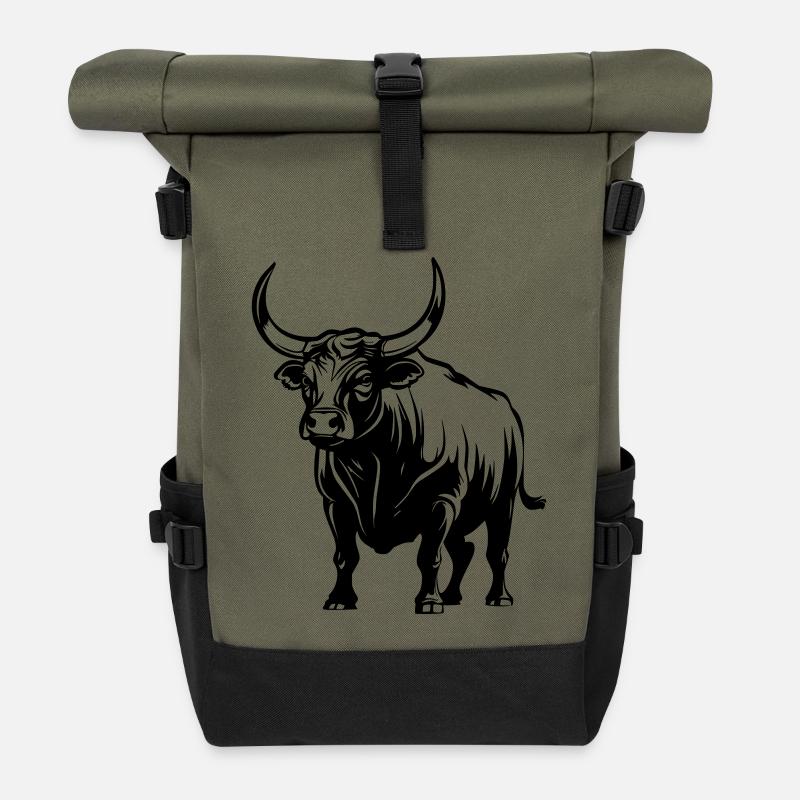 Stier - Rolltop Rucksack - Olive/Schwarz