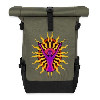Radiant woman - Roll Top Backpack - olive/black - Front