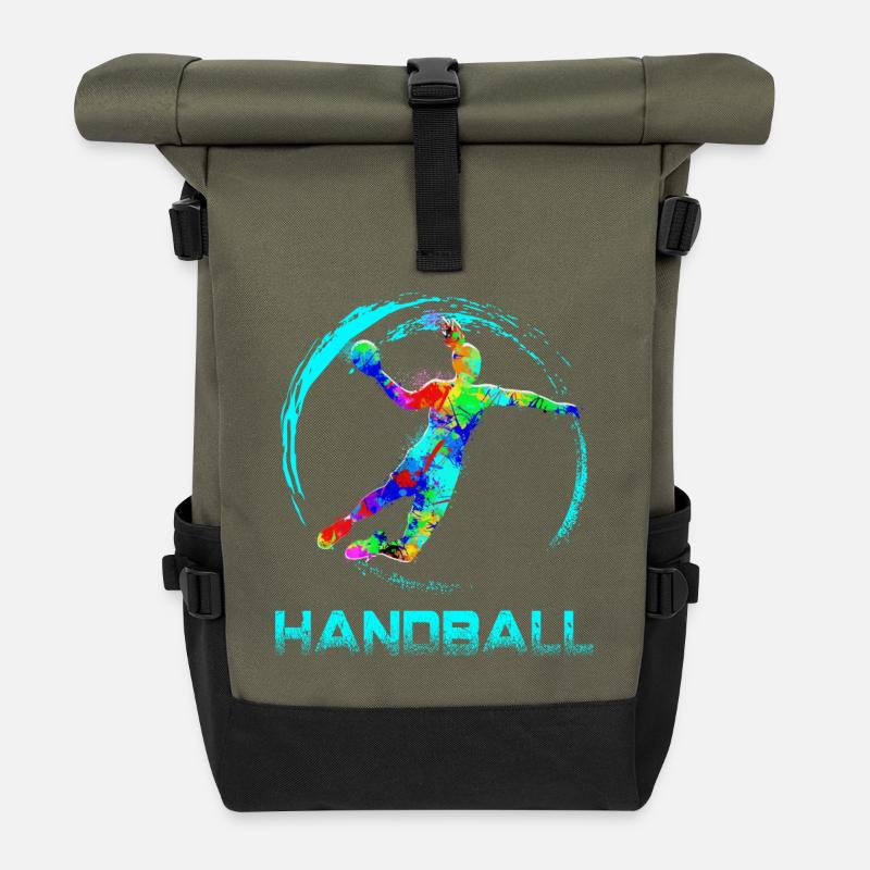 Handball - Rolltop Rucksack - Olive/Schwarz
