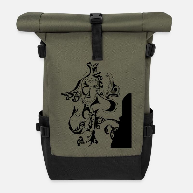 Sakura - Rolltop Rucksack - Olive/Schwarz