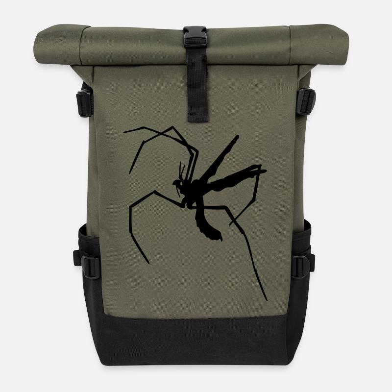 Langbeinige Mücke - Rolltop Rucksack - Olive/Schwarz