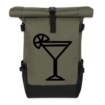 cocktail - Roll Top Backpack - olive/black - Front