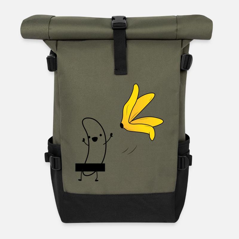 banane - Sac à dos roll top - olive/noir