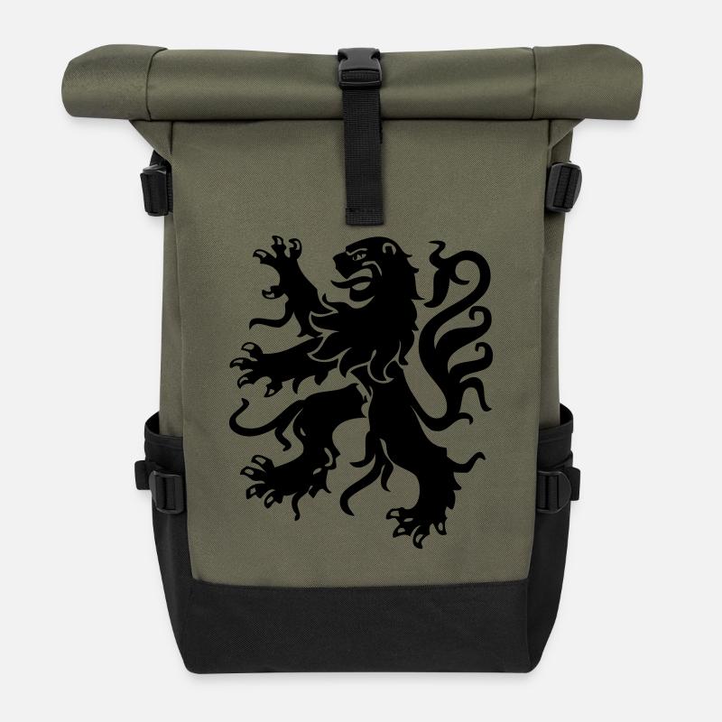 Flandres - Sac à dos roll top - olive/noir