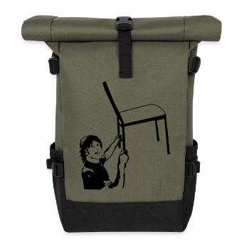 Stuhltanz - Schatzi schenk mir ein Foto - Rolltop Rucksack - Olive/Schwarz - Vorne