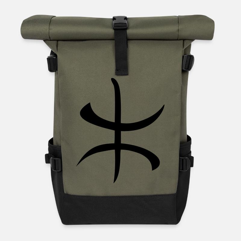 Amazigh Berber Flag Arab Maghreb Symbol - Roll Top Backpack - olive/black