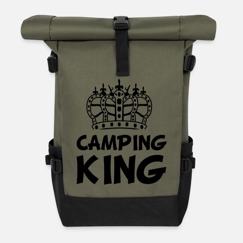 camping_king - Rolltop Rucksack - Olive/Schwarz