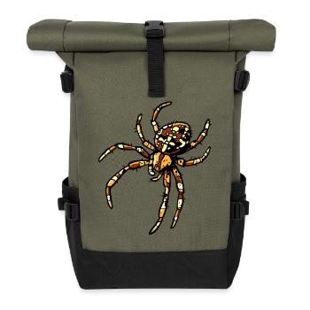 Araignée croisée - Sac à dos roll top - olive/noir - Devant