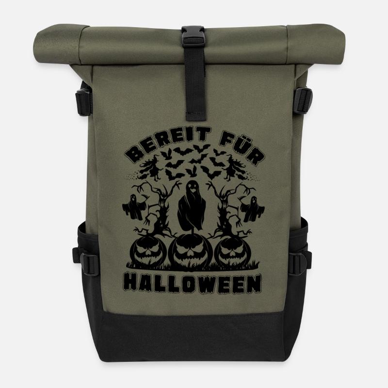 Halloween2a - Rolltop Rucksack - Olive/Schwarz