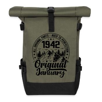 1942 janvier Original 82 Ans cadeau Anniversaire - Sac à dos roll top - olive/noir - Devant