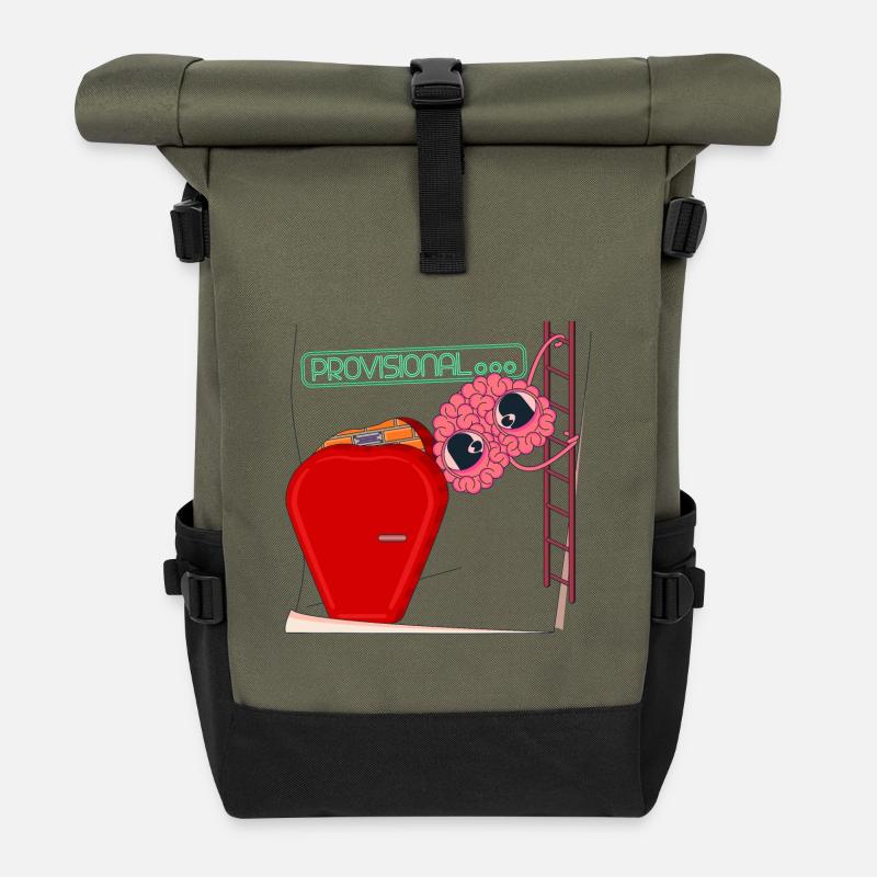 PROVISOIRE - Sac à dos roll top - olive/noir
