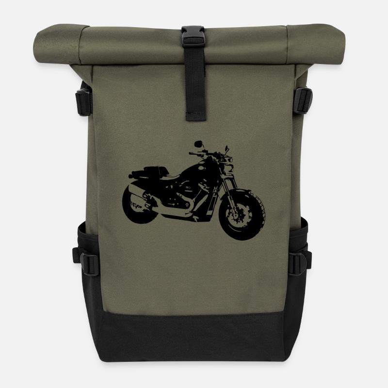 Davidson Fatbob 114 - Rolltop Rucksack - Olive/Schwarz