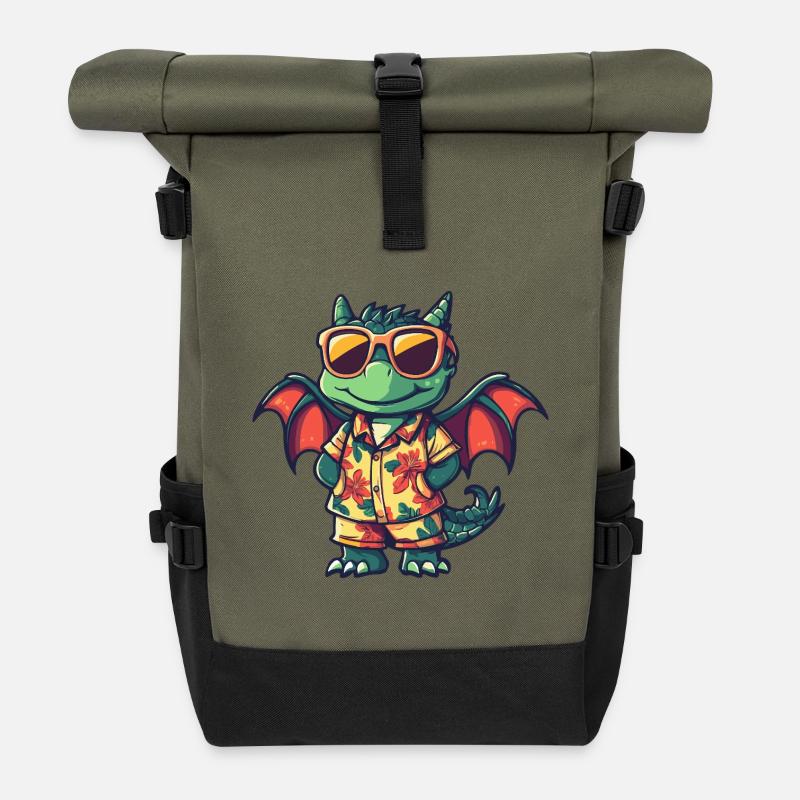 Dragon Cool Summer - Sac à dos roll top - olive/noir