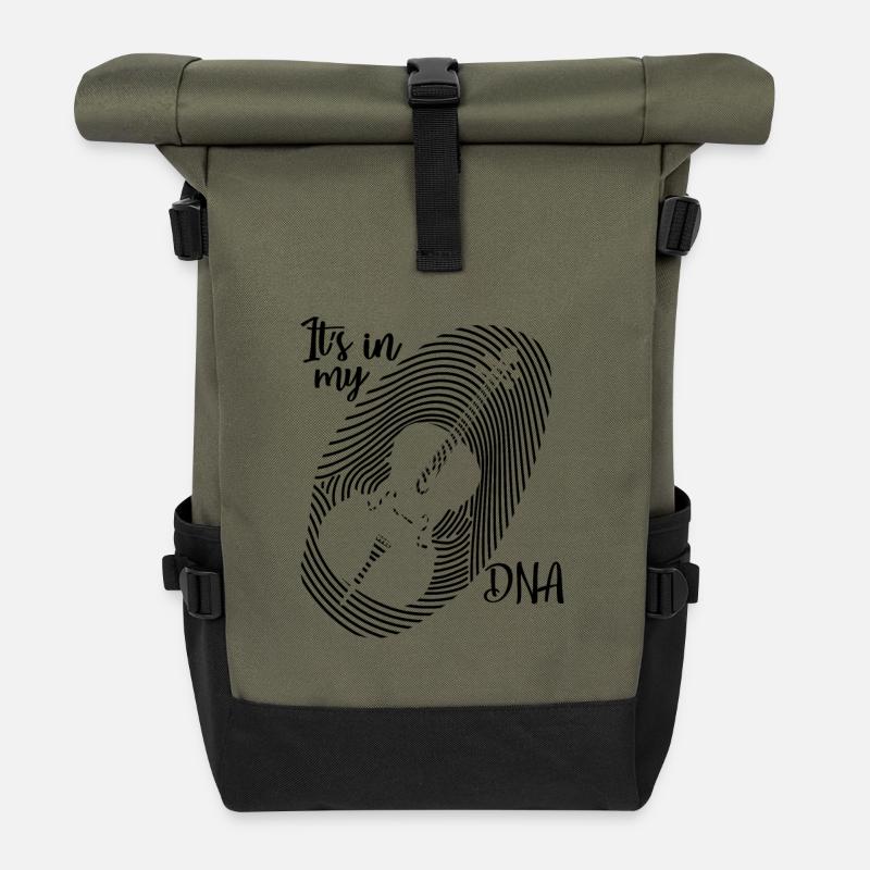 Violoncelle violoncelle - Sac à dos roll top - olive/noir