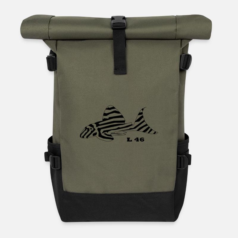 L46 Logo - Rolltop Rucksack - Olive/Schwarz