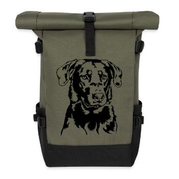 BEAUCERON Dog Portrait Dog Dog Wilsigns - Roll Top Backpack - olive/black - Front