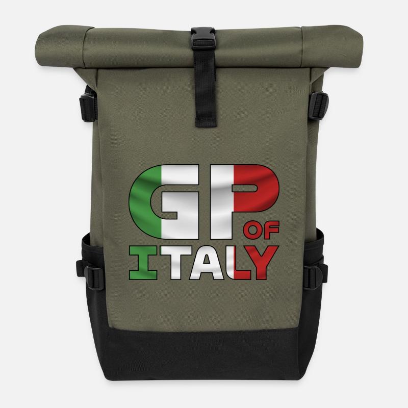 italy_gp - Sac à dos roll top - olive/noir