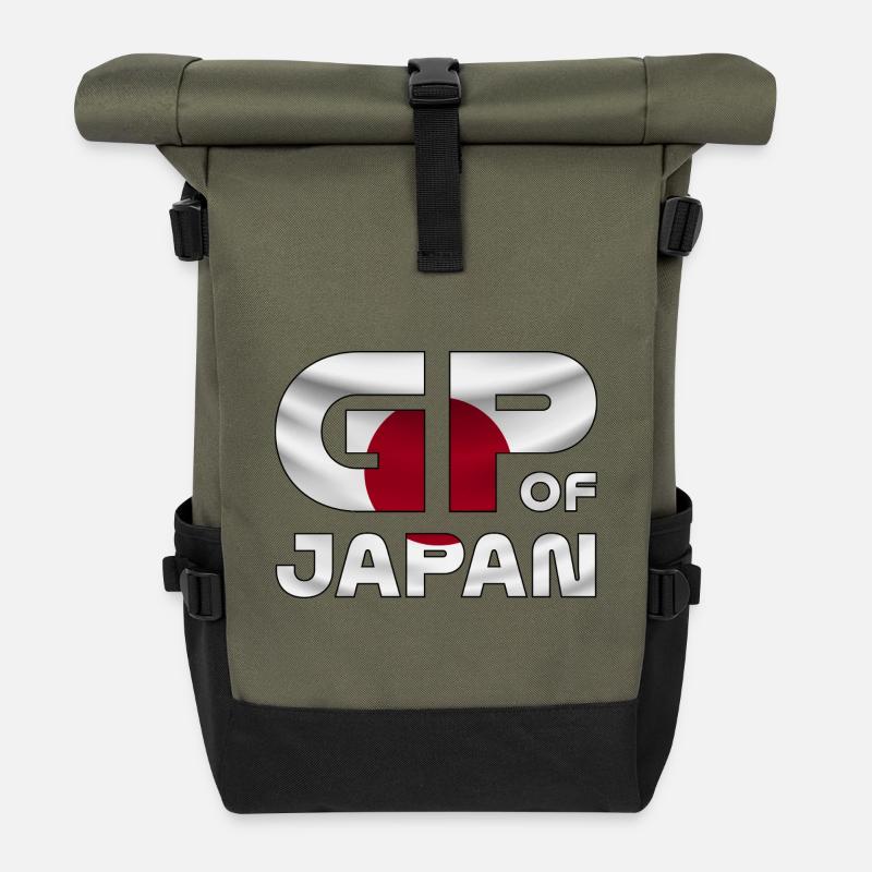 japan_gp - Sac à dos roll top - olive/noir