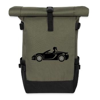 Sportauto Girl Turbo - Rolltop Rucksack - Olive/Schwarz - Vorne