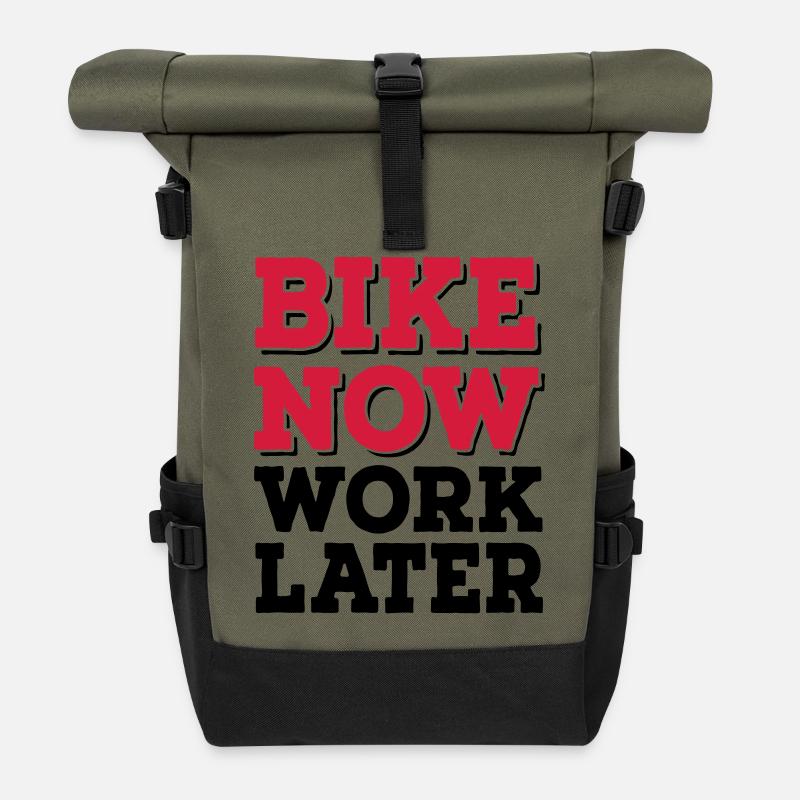 6254398 118120361 Motorcycle - Roll Top Backpack - olive/black