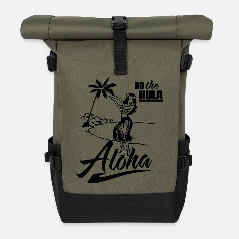 Aloha - Rolltop Rucksack - Olive/Schwarz