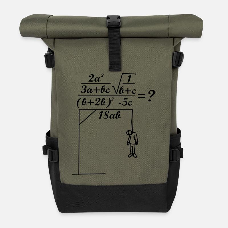 Mathe-Formel - Rolltop Rucksack - Olive/Schwarz