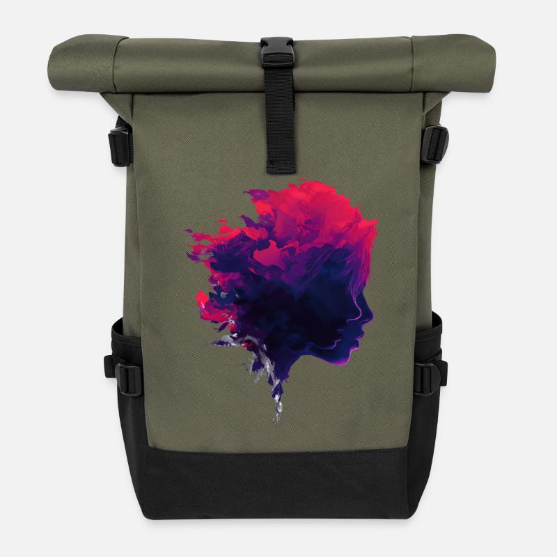 Crimson_Flow_Profile - Rolltop Rucksack - Olive/Schwarz