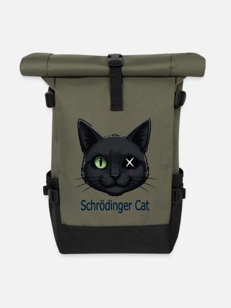 Schrödinger Katze - Rolltop Rucksack - Olive/Schwarz