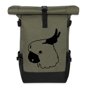 Papagei - Rolltop Rucksack - Olive/Schwarz - Vorne