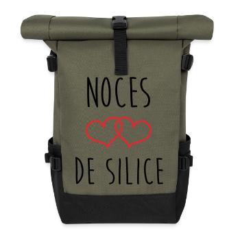 Silica's wedding 77 years of marriage - Roll Top Backpack - olive/black - Front