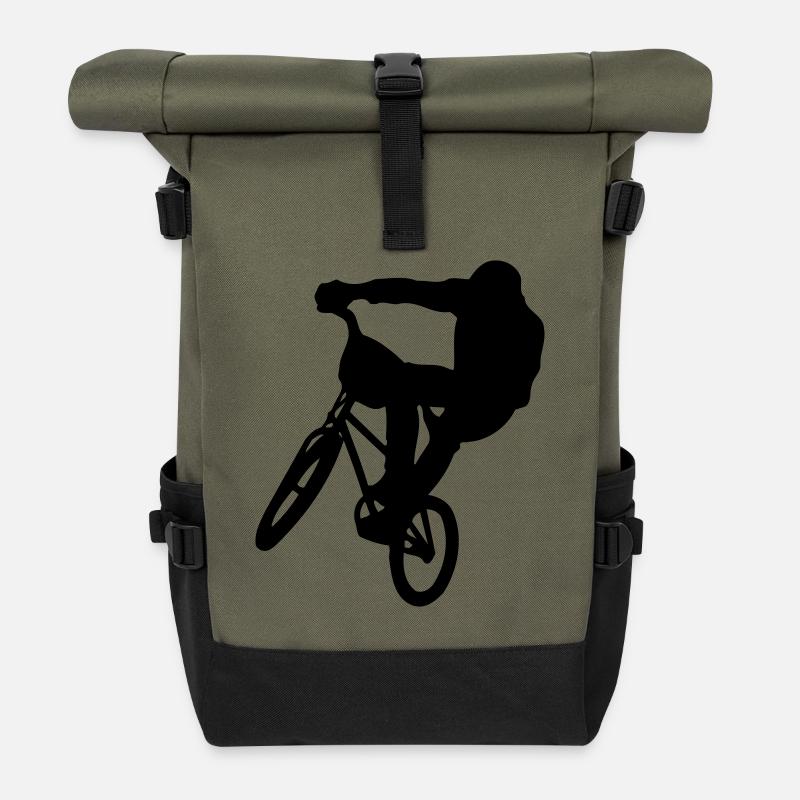 bmx sport - Rolltop Rucksack - Olive/Schwarz