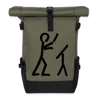 Dirigent an Dirigierpult - Rolltop Rucksack - Olive/Schwarz - Vorne