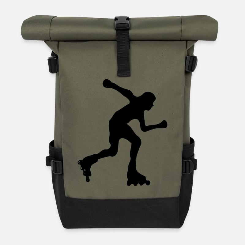 inlineskating - Roll Top Backpack - olive/black