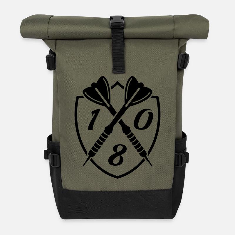 180 darts - Rolltop Rucksack - Olive/Schwarz