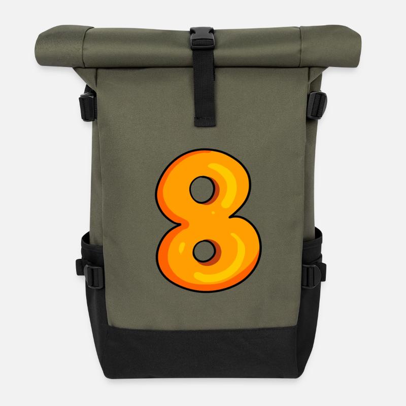 Numéro 8 - Numéro 8 - Sac à dos roll top - olive/noir