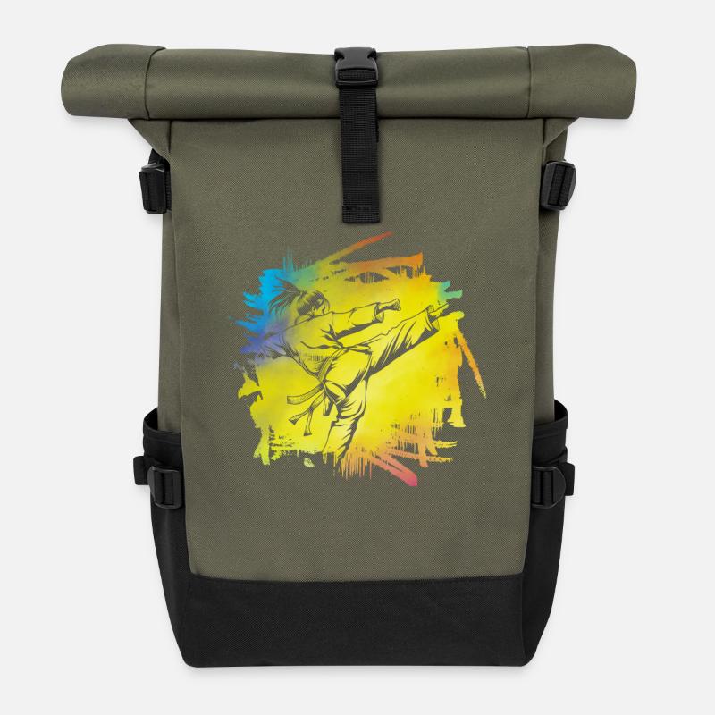 Karate - Rolltop Rucksack - Olive/Schwarz