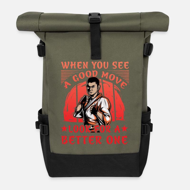 When you see a good Move look for a better one - Roll Top Backpack - olive/black