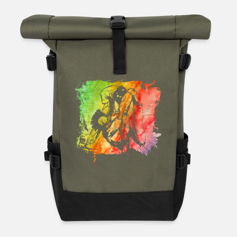 Judo - Sac à dos roll top - olive/noir